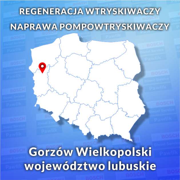 Regeneracja wtryskiwaczy Gorzów Wielkopolski województwo lubuskie Regeneracja wtryskiwaczy w Gorzowie Wielkopolskim