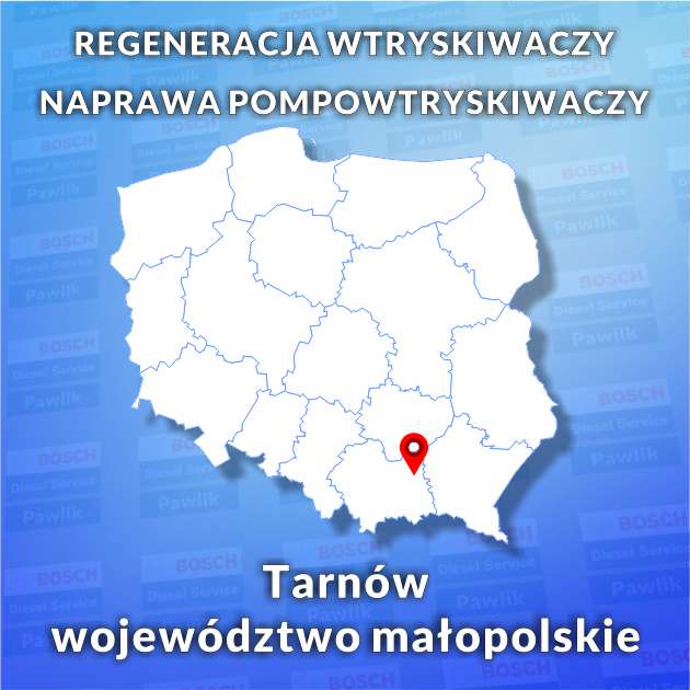 Regeneracja wtryskiwaczy Tarnów województwo małopolskie Regeneracja wtryskiwaczy w Tarnowie