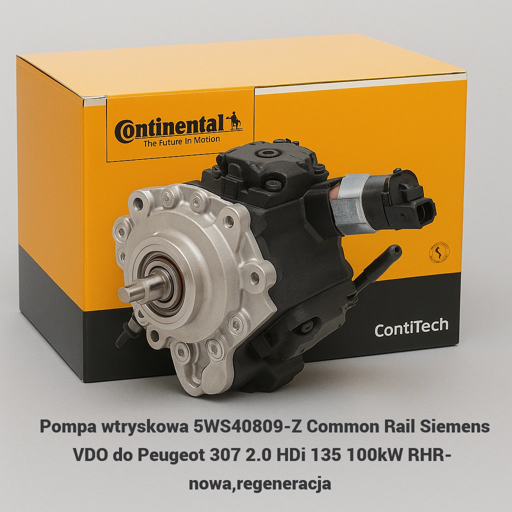Pompa wtryskowa 5WS40809-Z Common Rail Siemens VDO do Peugeot 307 2.0 HDi 135 100kW RHR- nowa,regeneracja