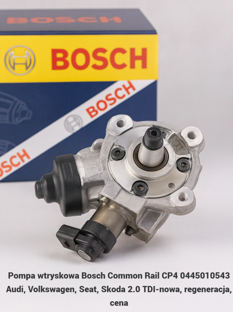 Pompa wtryskowa Bosch Common Rail CP4 0445010543 Audi, Volkswagen, Seat, Skoda 2.0 TDI Pompa wtryskowa Bosch Common Rail CP4 0445010543 Audi, Volkswagen, Seat, Skoda 2.0 TDI-nowa, regeneracja, cena