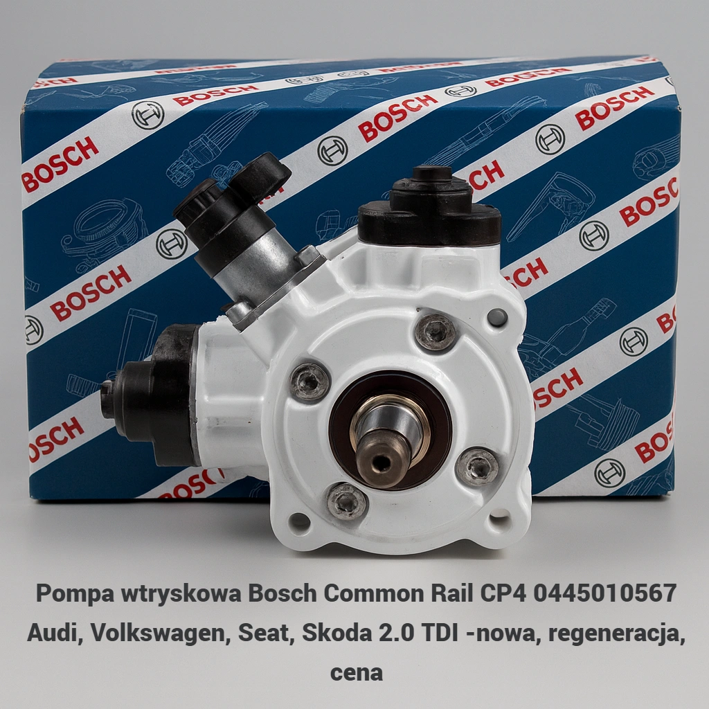 Pompa wtryskowa Bosch Common Rail CP4 0445010567 Audi, Volkswagen, Seat, Skoda 2.0 TDI -nowa, regeneracja, cena