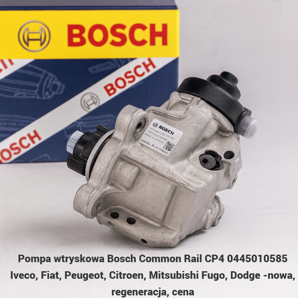 Pompa wtryskowa Bosch Common Rail CP4 0445010585 Iveco, Fiat, Peugeot, Citroen, Mitsubishi Fugo, Dodge -nowa, regeneracja, cena