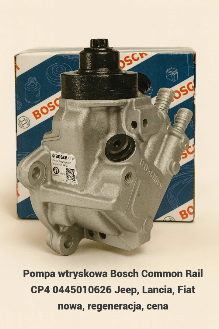Pompa wtryskowa Bosch Common Rail CP4 0445010626 Jeep, Lancia, Fiat nowa, regeneracja, cena Pompa wtryskowa Bosch Common Rail CP4 0445010626 Jeep, Lancia, Fiat