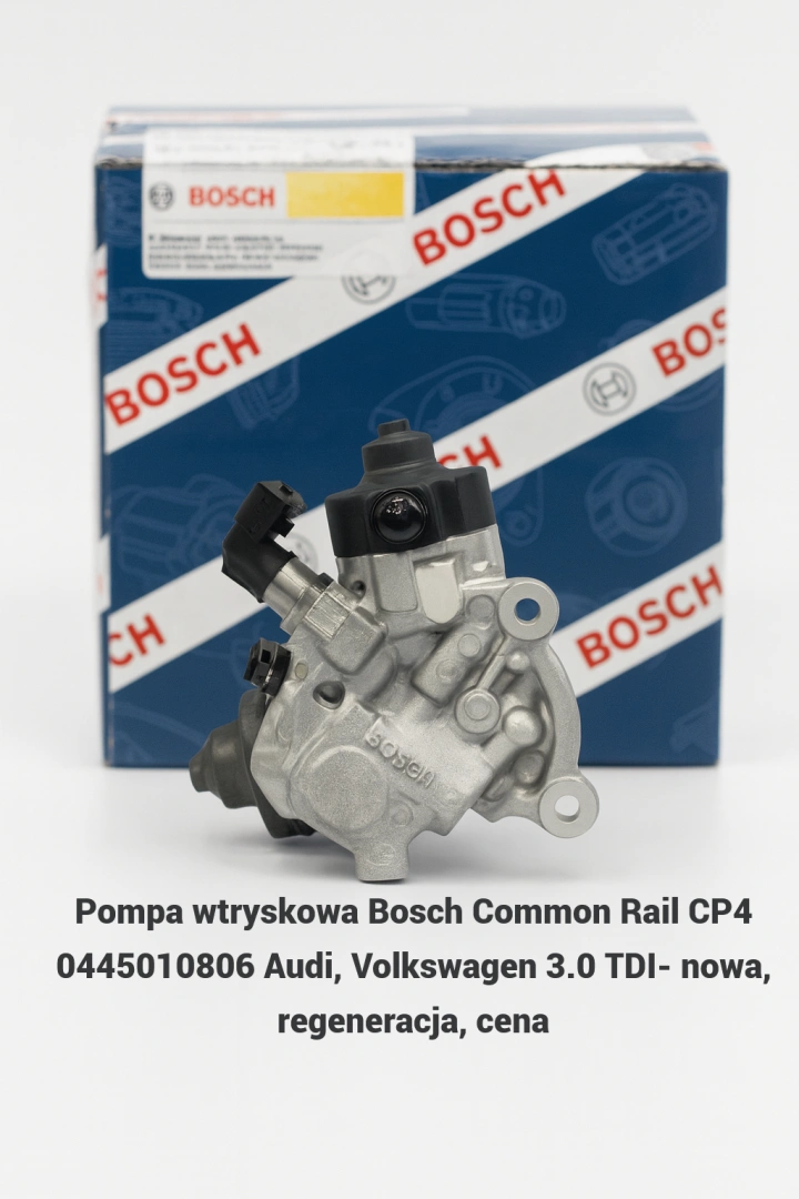 Pompa wtryskowa Bosch Common Rail CP4 0445010806 Audi, Volkswagen 3.0 TDI Pompa wtryskowa Bosch Common Rail CP4 0445010806 Audi, Volkswagen 3.0 TDI- nowa, regeneracja, cena