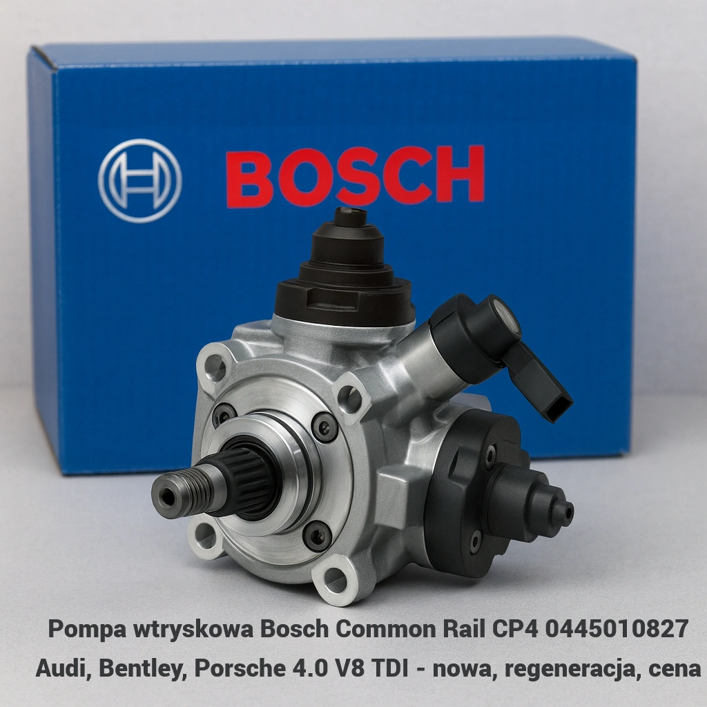 Pompa wtryskowa Bosch Common Rail CP4 0445010827 Audi, Bentley, Porsche 4.0 V8 TDI Pompa wtryskowa Bosch Common Rail CP4 0445010827 Audi, Bentley, Porsche 4.0 V8 TDI - nowa, regeneracja, cena