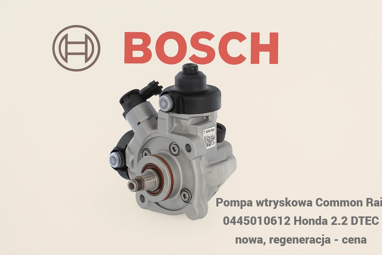 Pompa wtryskowa Common Rail 0445010612 Honda 2.2 DTEC Pompa wtryskowa Bosch Common Rail 0445010612 Honda 2.2 DTEC nowa, regeneracja - cena