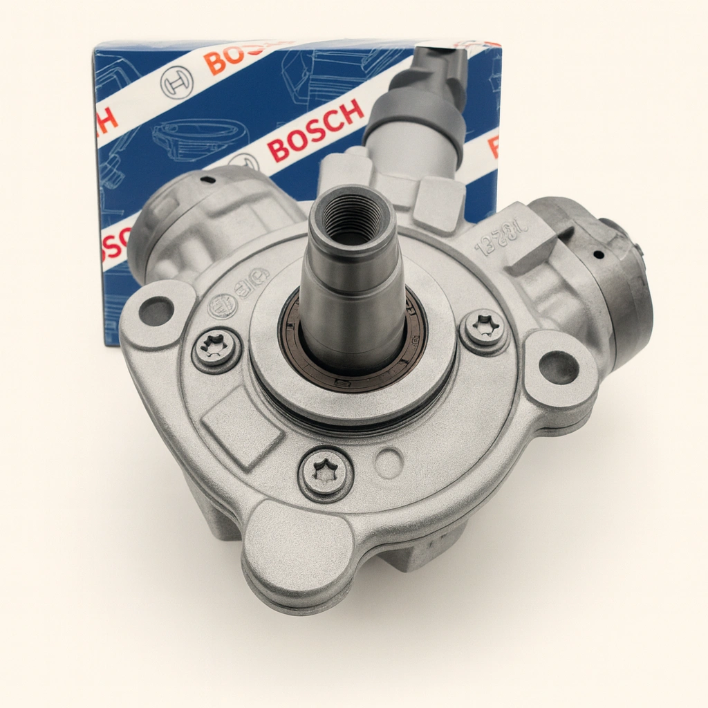 Jak wygląda regeneracja 0445010623 w Bosch Diesel Service?Pełny demontaż i mycie korpusu oraz elementów wewnętrznych pompy.Wymiana zużytych części (sekcje tłoczące, zawory, uszczelnienia, elementy sterujące) na komponenty jakości OE.Dokładna kalibracja i testy na stołach probierczych Bosch EPS 708 – kontrola wydatku, ciśnienia i szczelności w całym zakresie pracy. Mobility Aftermarket +1Końcowy protokół z testu oraz 2-letnia gwarancja na zregenerowaną pompę.Dzięki temu parametry pracy po regeneracji są porównywalne z nową pompą, a koszt jest wyraźnie niższy niż zakup fabrycznie nowej jednostki, co czyni regenerację najbardziej opłacalnym rozwiązaniem dla układów Common Rail CP4 w BMW N57 Jak wygląda regeneracja 0445010623 w Bosch Diesel Service?Pełny demontaż i mycie korpusu oraz elementów wewnętrznych pompy.Wymiana zużytych części (sekcje tłoczące, zawory, uszczelnienia, elementy sterujące) na komponenty jakości OE.Dokładna kalibracja i testy na stołach probierczych Bosch EPS 708 – kontrola wydatku, ciśnienia i szczelności w całym zakresie pracy. Mobility Aftermarket +1Końcowy protokół z testu oraz 2-letnia gwarancja na zregenerowaną pompę.Dzięki temu parametry pracy po regeneracji są porównywalne z nową pompą, a koszt jest wyraźnie niższy niż zakup fabrycznie nowej jednostki, co czyni regenerację najbardziej opłacalnym rozwiązaniem dla układów Common Rail CP4 w BMW N57.