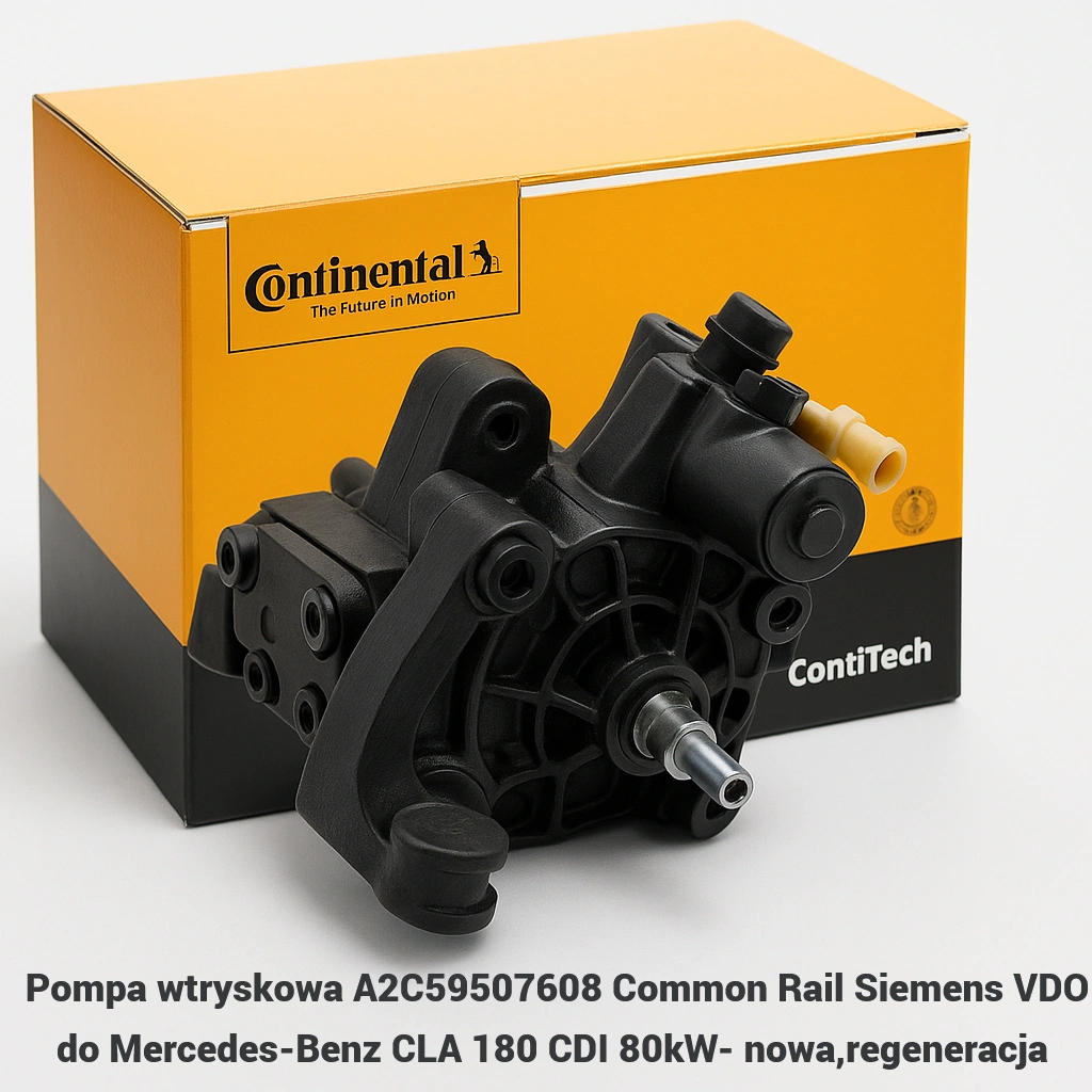 Pompa wtryskowa A2C59507608 Common Rail Siemens VDO do Mercedes-Benz CLA 180 CDI 80kW- nowa,regeneracja 
