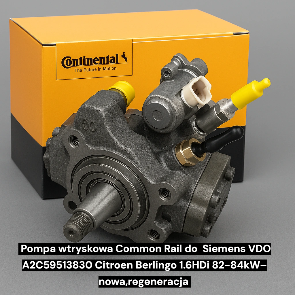 Pompa wtryskowa Common Rail Siemens VDO A2C59513830 do Citroen Berlingo 1.6HDi 82-84kW– nowa,regeneracja 