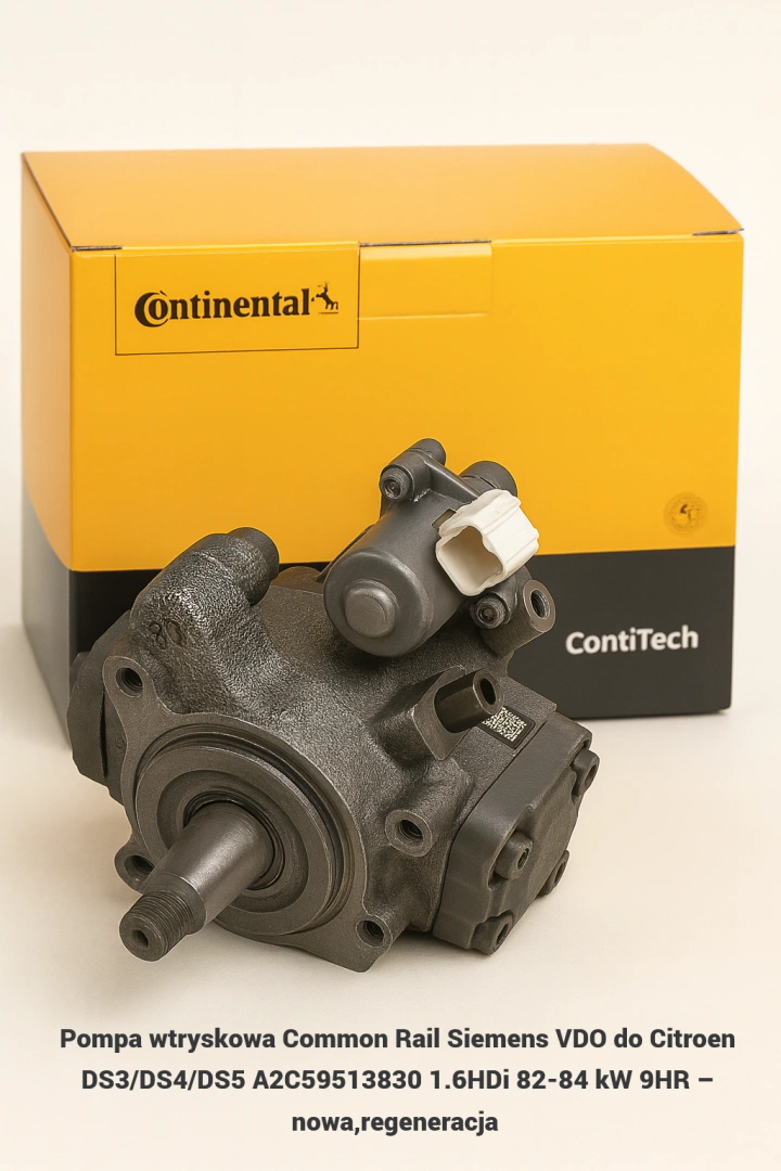 Pompa wtryskowa Common Rail Siemens VDO do Citroen DS3/DS4/DS5 A2C59513830 1.6HDi 82-84 kW 9HR – nowa,regeneracja 