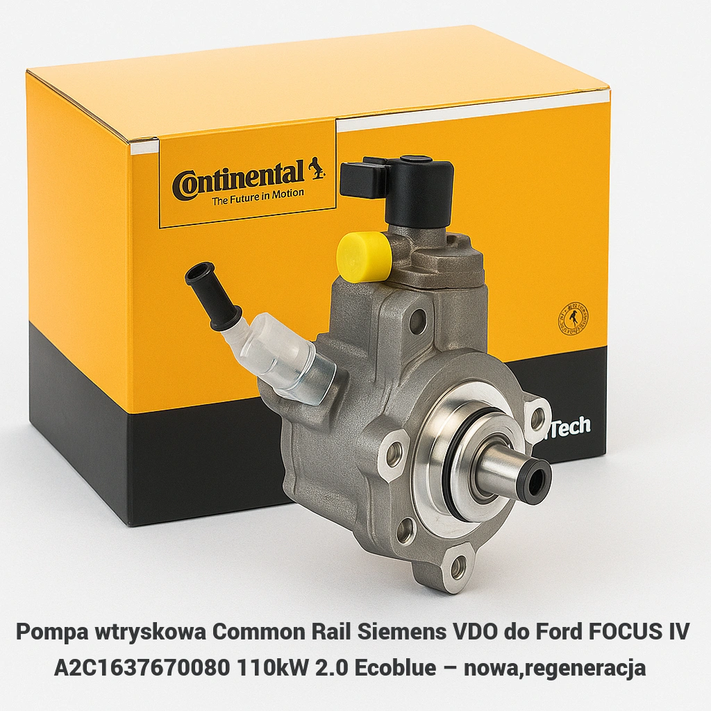 Pompa wtryskowa Common Rail Siemens VDO do Ford FOCUS IV A2C1637670080 110kW 2.0 Ecoblue – nowa,regeneracja