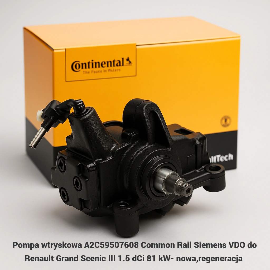 Pompa wtryskowa A2C59507608 Common Rail Siemens VDO do Renault Grand Scenic III 1.5 dCi 81eneracja kW- Pompa wtryskowa A2C59507608 Common Rail Siemens VDO do Renault Grand Scenic III 1.5 dCi 81 kW- nowa,regeneracja