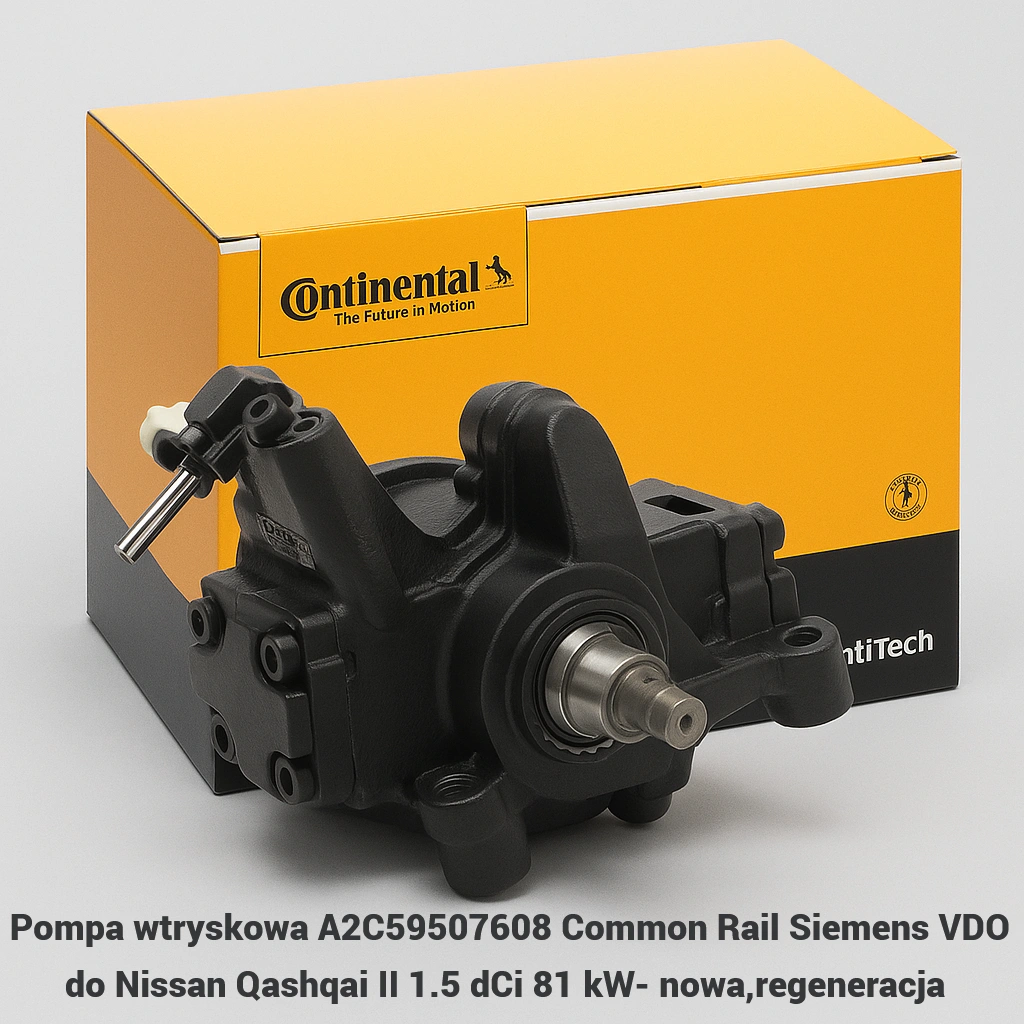 Pompa wtryskowa A2C59507608 Common Rail Siemens VDO do Nissan Qashqai II 1.5 dCi 81 kW- nowa,regeneracja 