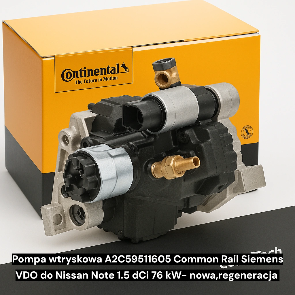 Pompa wtryskowa A2C59511605 Common Rail Siemens VDO do Nissan Note 1.5 dCi 76 kW- nowa,regeneracja 