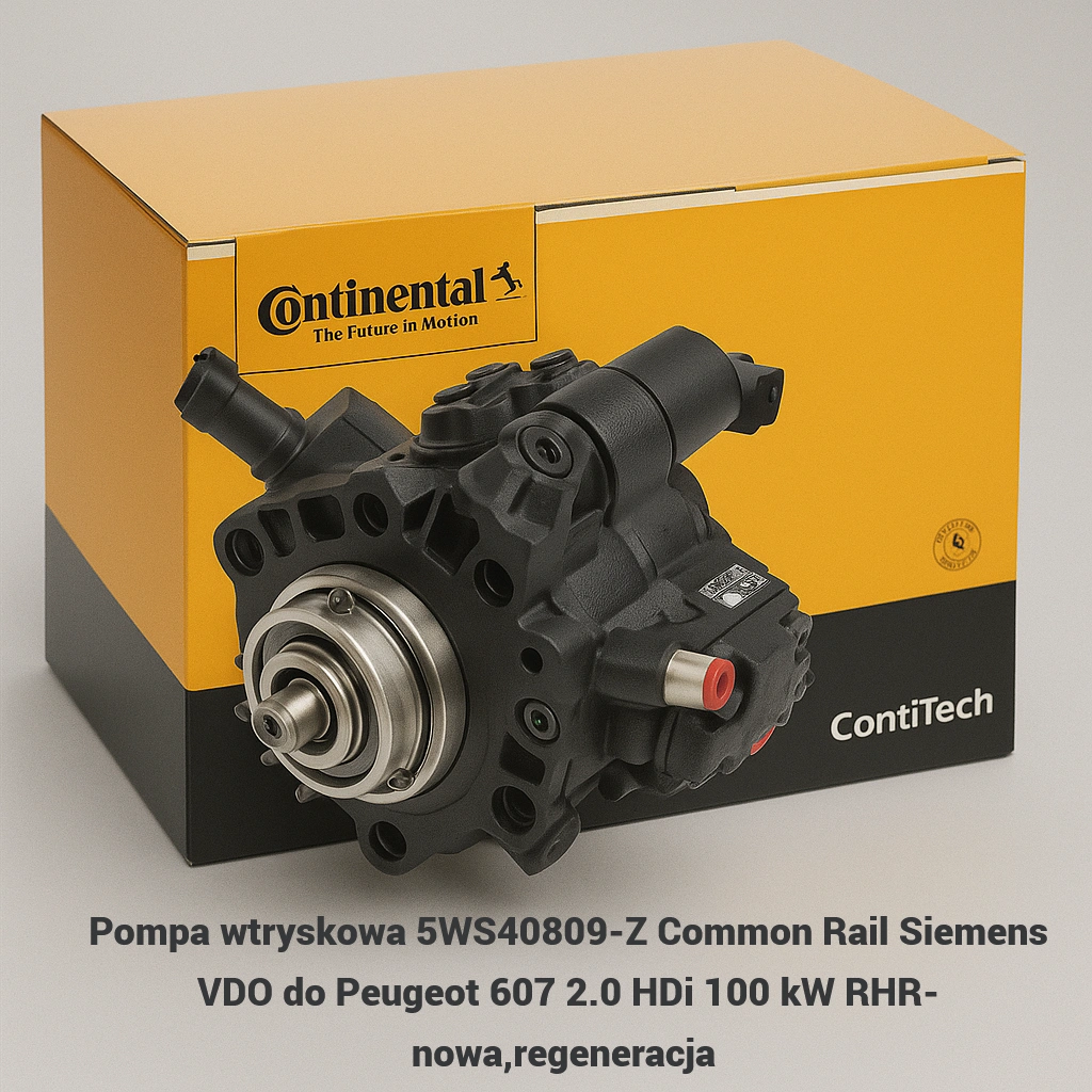 Pompa wtryskowa 5WS40809-Z Common Rail Siemens VDO do Peugeot 607 2.0 HDi 100 kW RHR- nowa,regeneracja