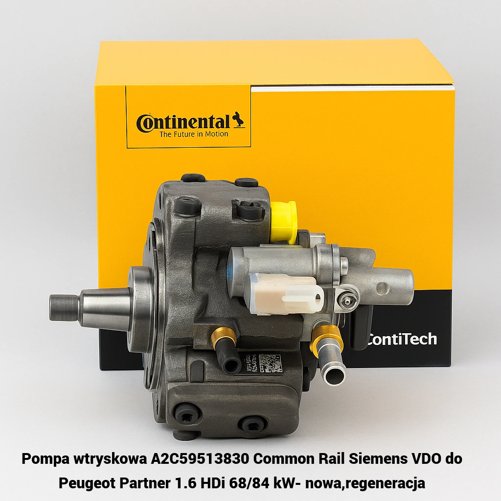 Pompa wtryskowa A2C59513830 Common Rail Siemens VDO do Peugeot Partner 1.6 HDi 68/84 kW- nowa,regeneracja