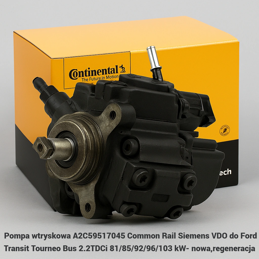 Pompa wtryskowa A2C59517045 Common Rail Siemens VDO do Ford Transit Tourneo Bus 2.2TDCi 81/85/92/96/103 kW- nowa,regeneracja 