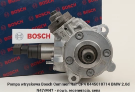 Pompa wtryskowa Bosch Common Rail CP4 0445010714 BMW 2.0d N47/M47 - nowa, regeneracja, cena