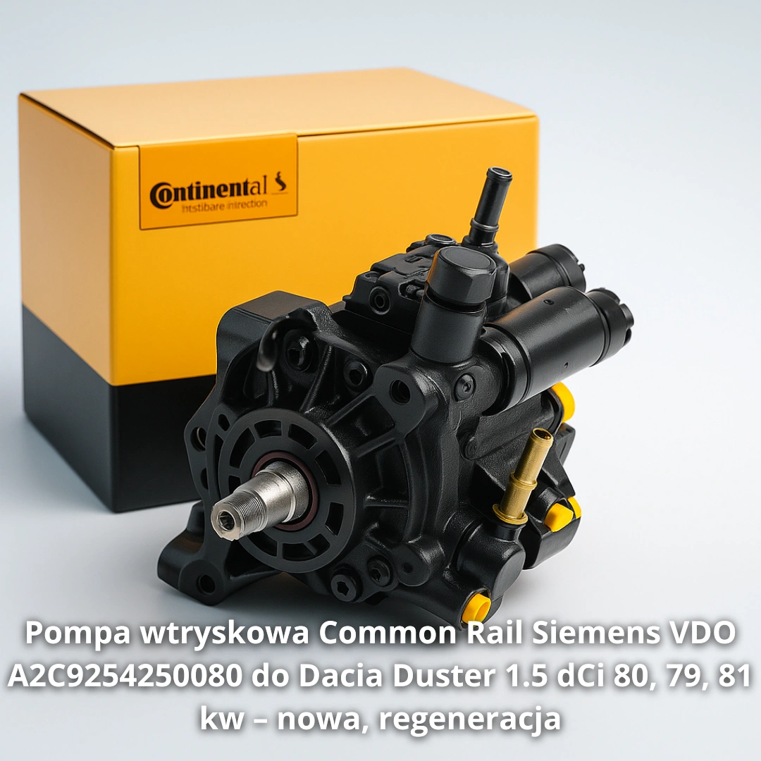 Pompa wtryskowa Common Rail Siemens VDO A2C9254250080 do Dacia Duster 1.5 dCi 80, 79, 81 kw Pompa wtryskowa Common Rail Siemens VDO A2C9254250080 do Dacia Duster 1.5 dCi 80, 79, 81 kw – nowa, regeneracja