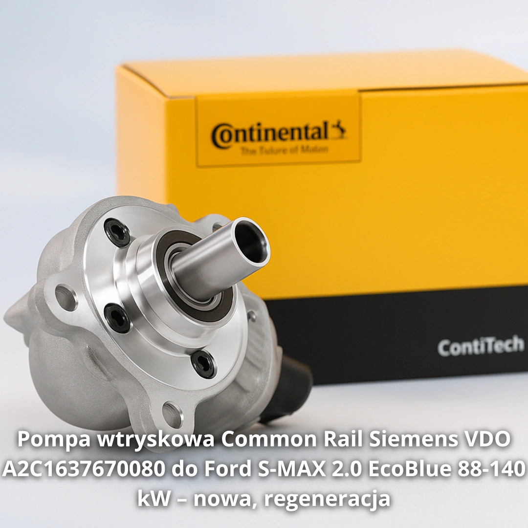 Pompa wtryskowa Common Rail Siemens VDO A2C1637670080 do Ford S-MAX 2.0 EcoBlue 88-140 kW – nowa, regeneracja