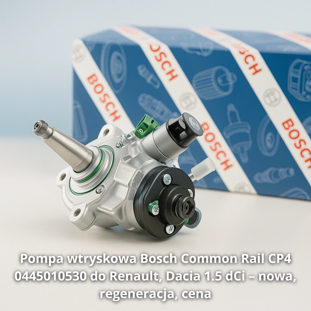 Pompa wtryskowa Bosch Common Rail CP4 0445010530 do Renault, Dacia 1.5 dCi – nowa, regeneracja, cena