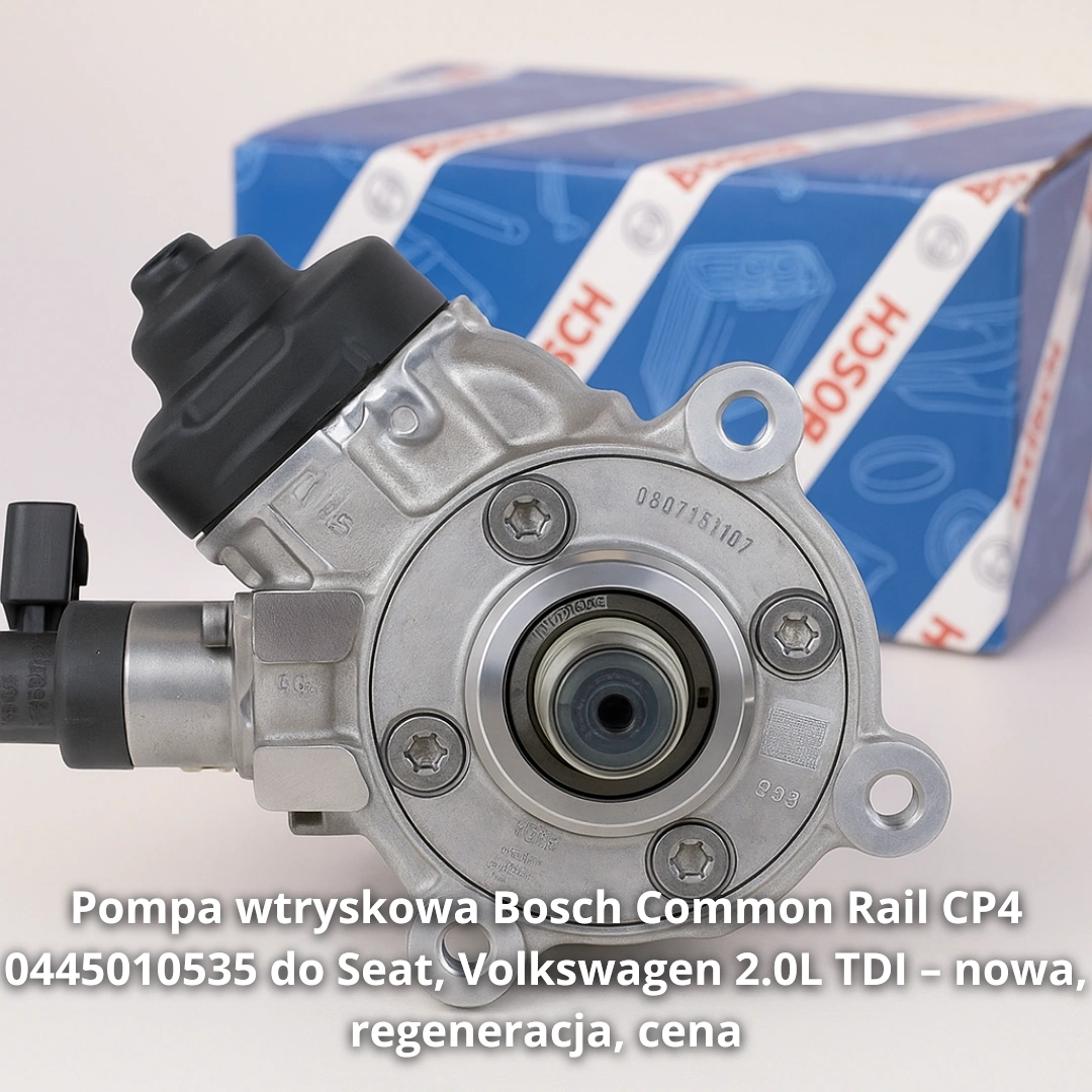 Pompa wtryskowa Bosch Common Rail CP4 0445010535 do Seat, Volkswagen 2.0L TDI – nowa, regeneracja, cena