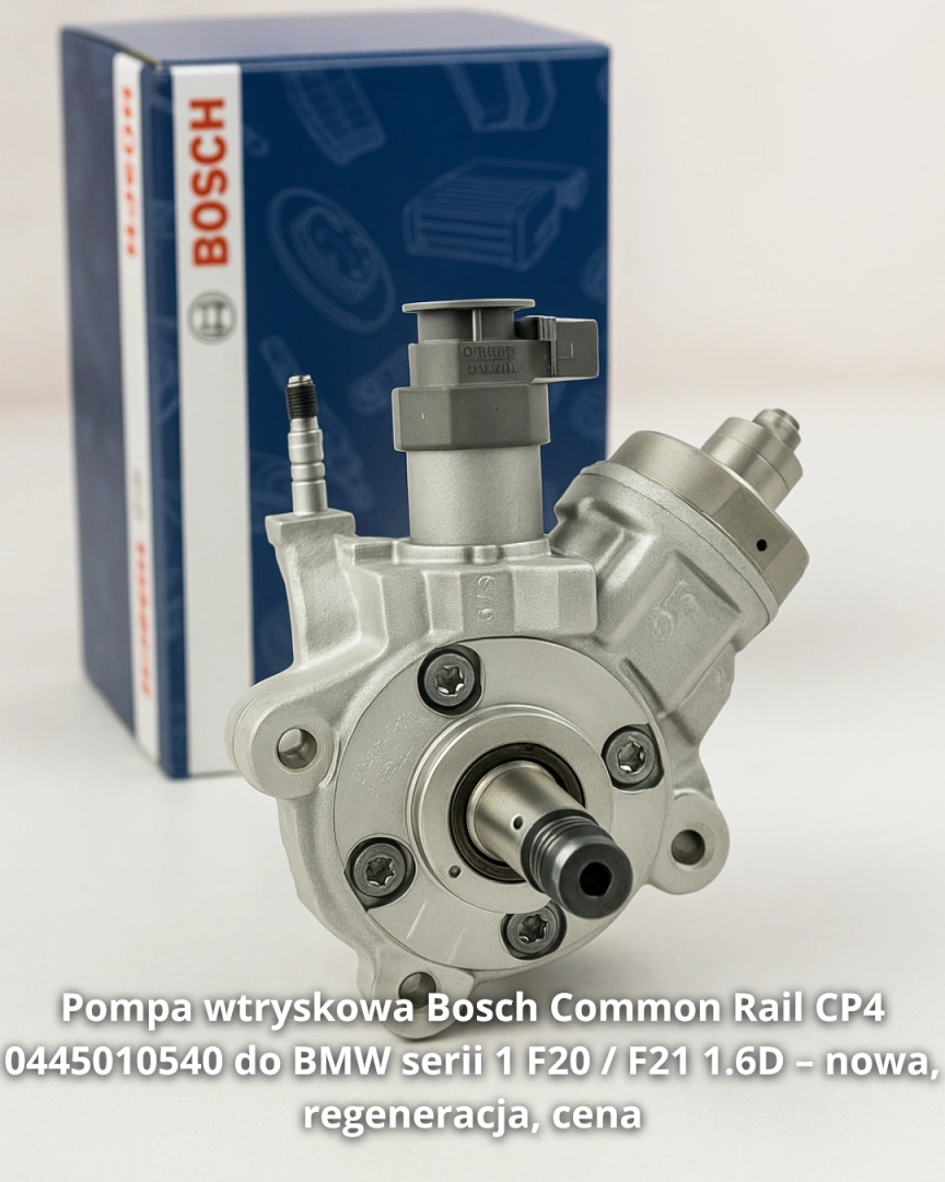Pompa wtryskowa Bosch Common Rail CP4 0445010540 do BMW serii 1 F20 / F21 1.6D – nowa, regeneracja, cena