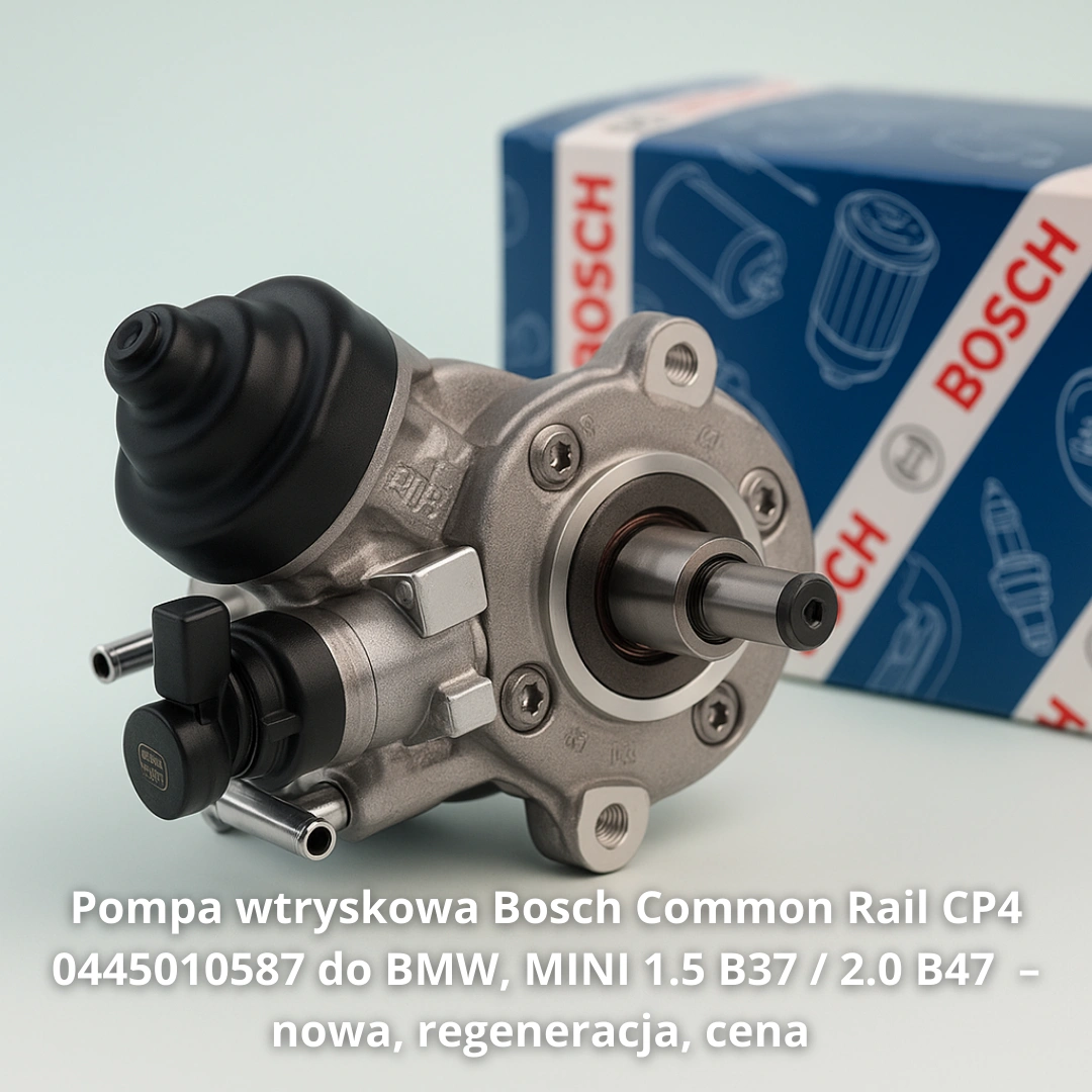 Pompa wtryskowa Bosch Common Rail CP4 0445010587 do BMW, MINI 1.5 B37 / 2.0 B47– nowa, regeneracja, cena 