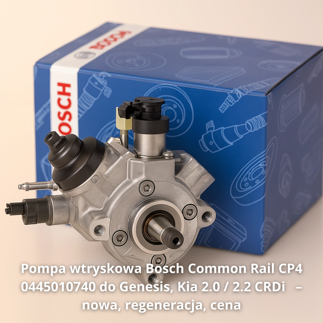 Pompa wtryskowa Bosch Common Rail CP4 0445010740 do Genesis, Kia 2.0 / 2.2 CRDi – nowa, regeneracja, cena
