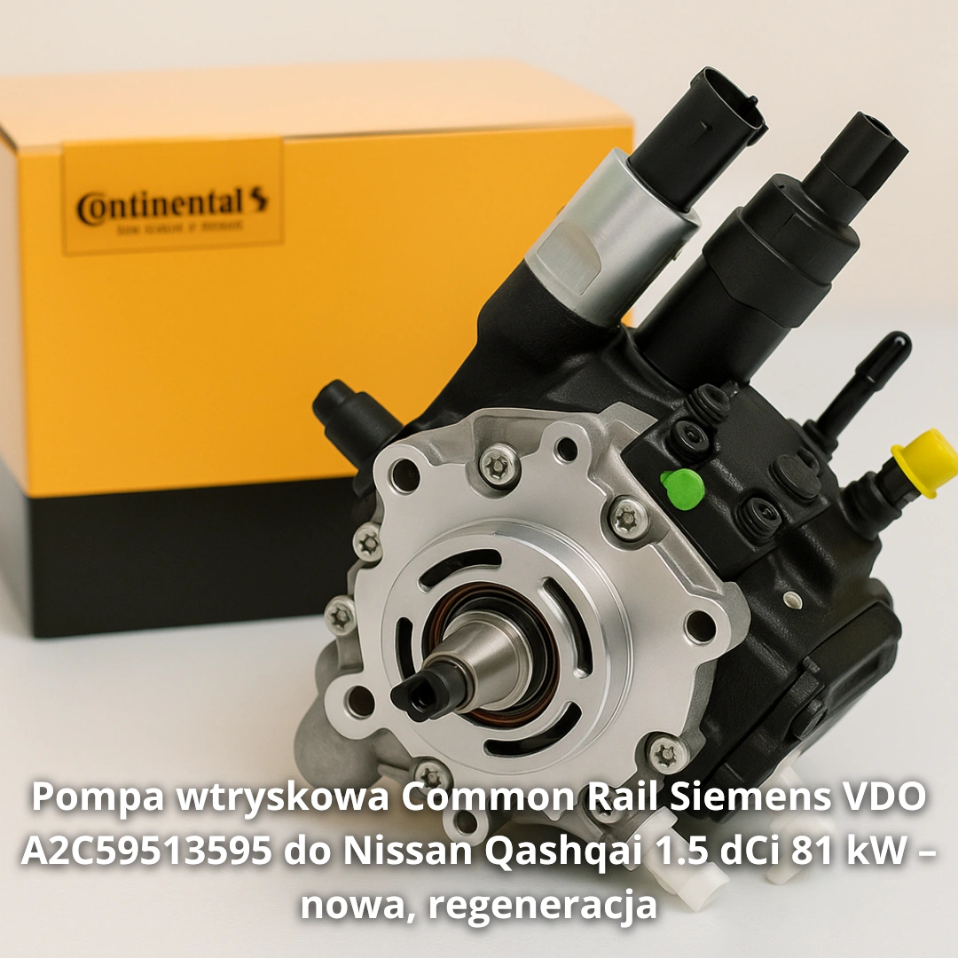 Pompa wtryskowa Common Rail Siemens VDO A2C59513595 do Nissan Qashqai 1.5 dCi 81 kW – nowa, regeneracja