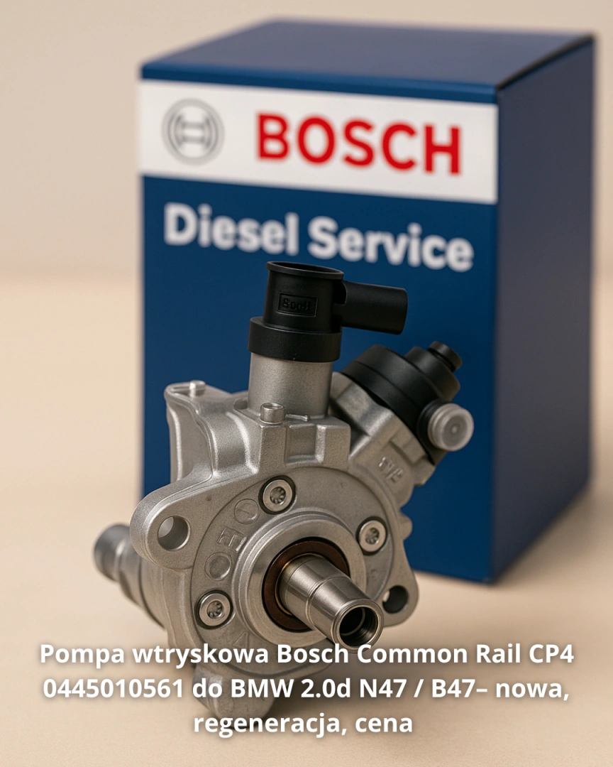 Pompa wtryskowa Bosch Common Rail CP4 0445010561 do BMW 2.0d N47 / B47– nowa, regeneracja, cena 