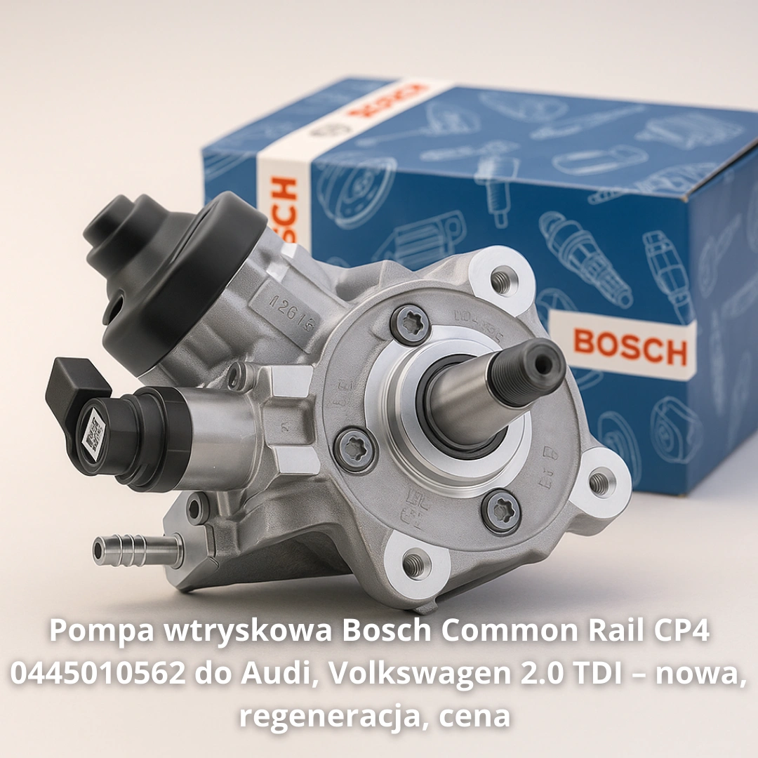 Pompa wtryskowa Bosch Common Rail CP4 0445010562 do Audi, Volkswagen 2.0 TDI Pompa wtryskowa Bosch Common Rail CP4 0445010562 do Audi, Volkswagen 2.0 TDI– nowa, regeneracja, cena