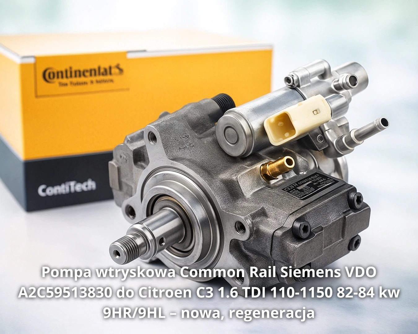 Pompa wtryskowa Common Rail Siemens VDO A2C59513830 do Citroen C3 1.6 TDI 110-1150 82-84 kw 9HR/9HL – nowa, regeneracja