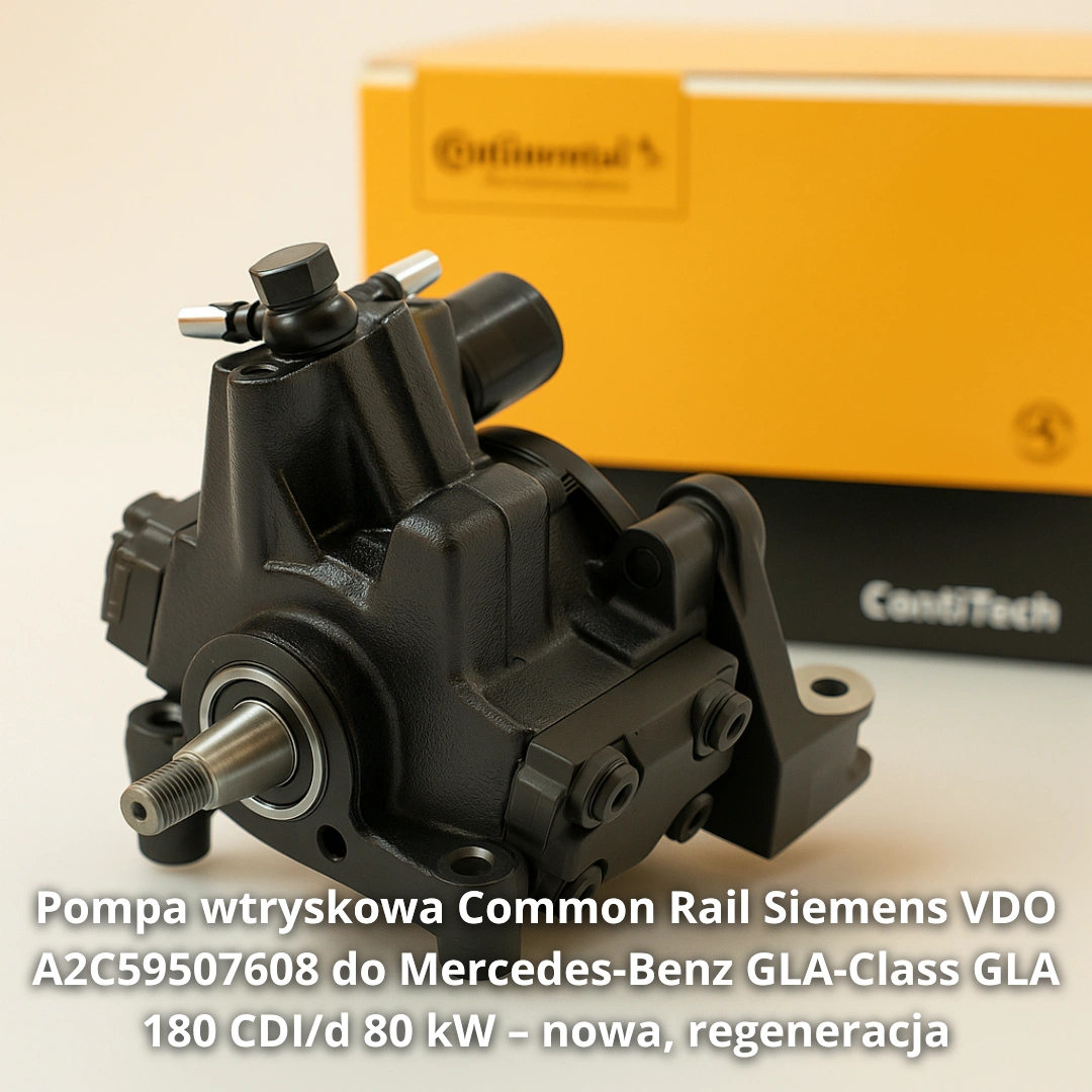 Pompa wtryskowa Common Rail Siemens VDO A2C59507608 do Mercedes-Benz GLA-Class GLA 180 CDI/d 80 kW – nowa, regeneracja