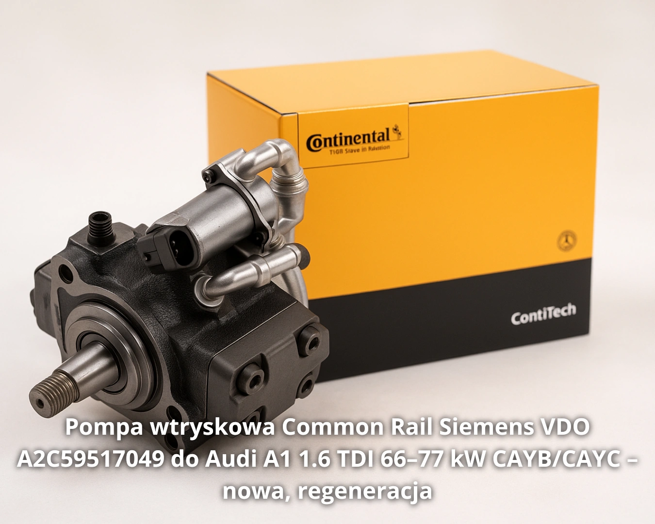 Pompa wtryskowa Common Rail Siemens VDO A2C59517049 do Audi A1 1.6 TDI 66–77 kW CAYB/CAYC – nowa, regeneracja