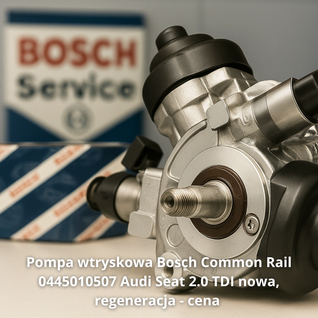 Pompa wtryskowa Bosch Common Rail 0445010507 Audi Seat 2.0 TDI Pompa wtryskowa Bosch Common Rail 0445010507 Audi Seat 2.0 TDI nowa, regeneracja - cena