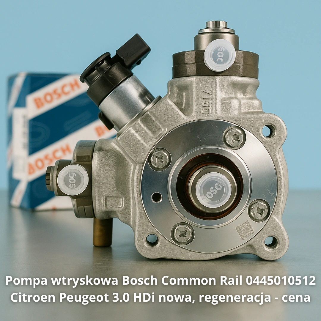 Pompa wtryskowa Bosch Common Rail 0445010512 Citroen Peugeot 3.0 HDi Pompa wtryskowa Bosch Common Rail 0445010512 Citroen Peugeot 3.0 HDi nowa, regeneracja - cena