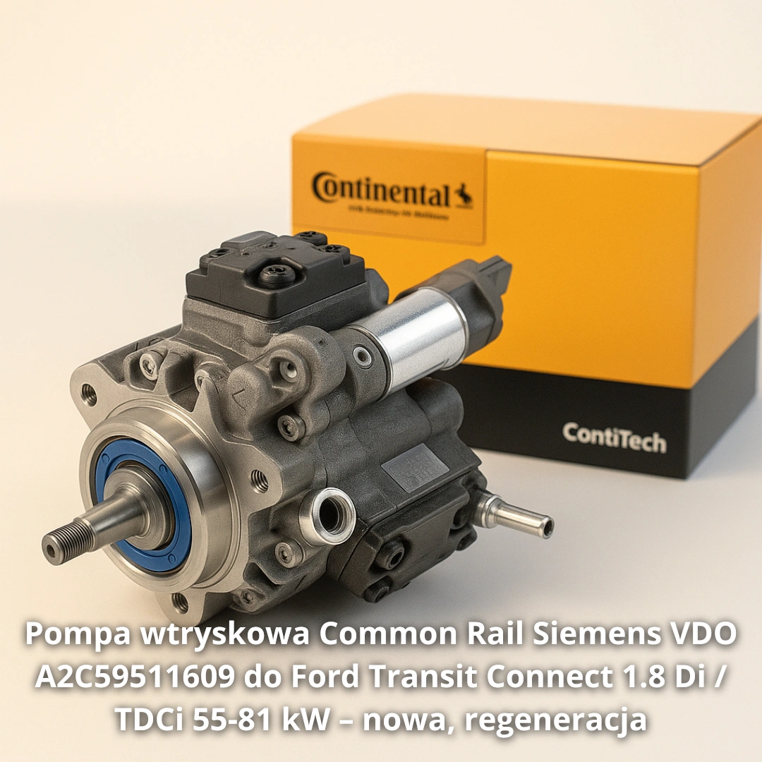Pompa wtryskowa Common Rail Siemens VDO A2C59511609 do Ford Transit Connect 1.8 Di / TDCi 55-81 kW – nowa, regeneracja