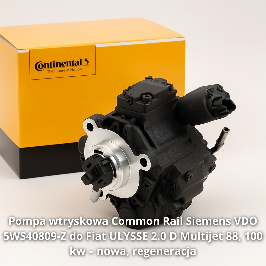 Pompa wtryskowa Common Rail Siemens VDO 5WS40809-Z do Fiat ULYSSE 2.0 D Multijet 88, 100 kw – nowa, regeneracja