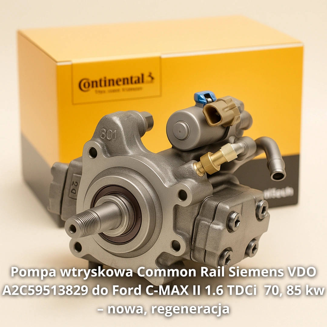Pompa wtryskowa Common Rail Siemens VDO A2C59513829 do Ford C-MAX II 1.6 TDCi70, 85 kw – nowa, regeneracja