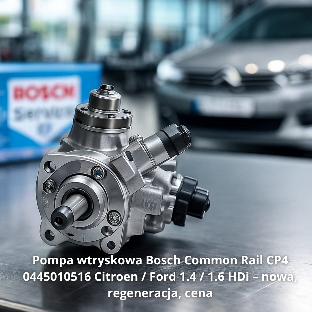 Pompa wtryskowa Bosch Common Rail CP4 0445010516 Citroen / Ford 1.4 / 1.6 HDi – nowa, regeneracja, cena 