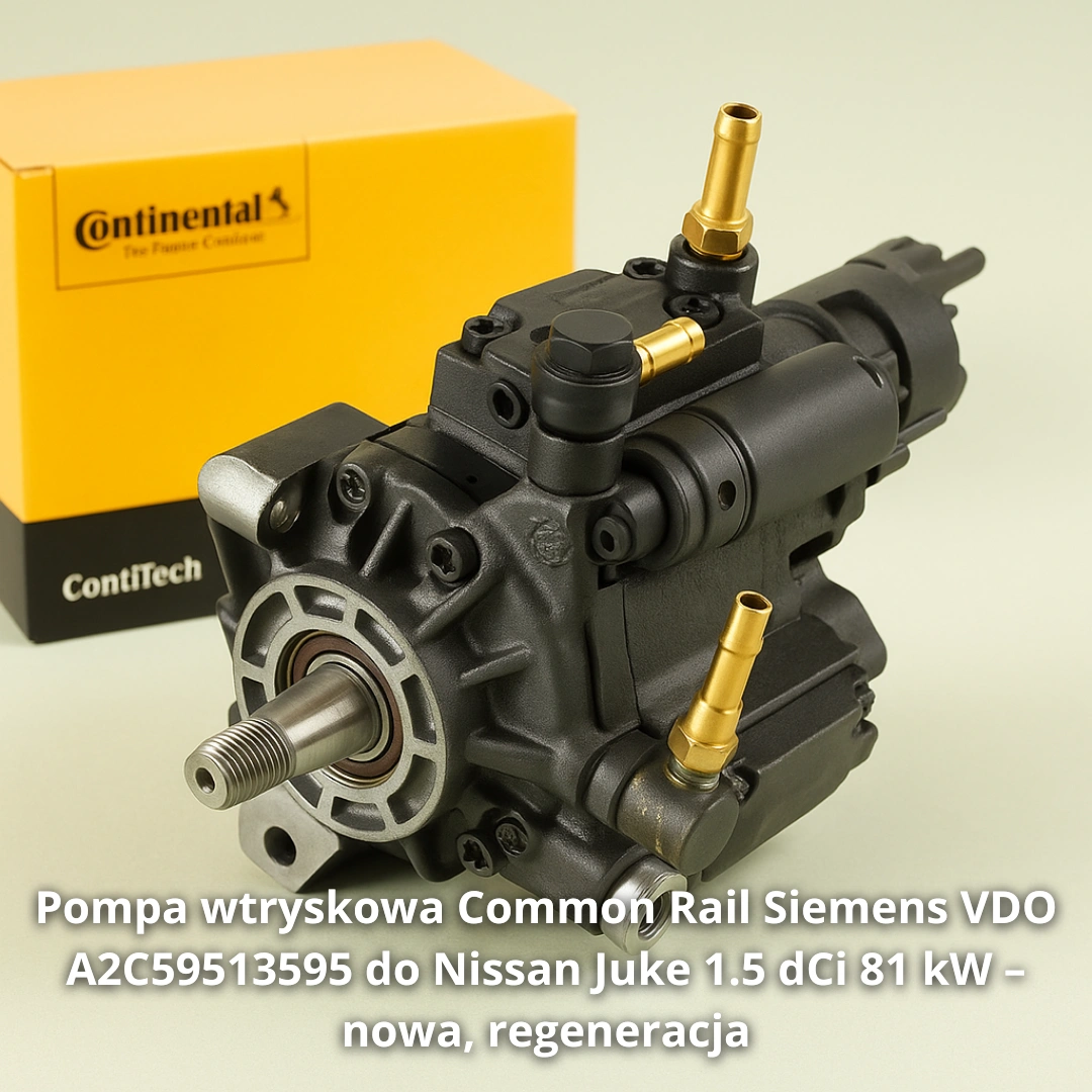 Pompa wtryskowa Common Rail Siemens VDO A2C59513595 do Nissan Juke 1.5 dCi 81 kW – nowa, regeneracja