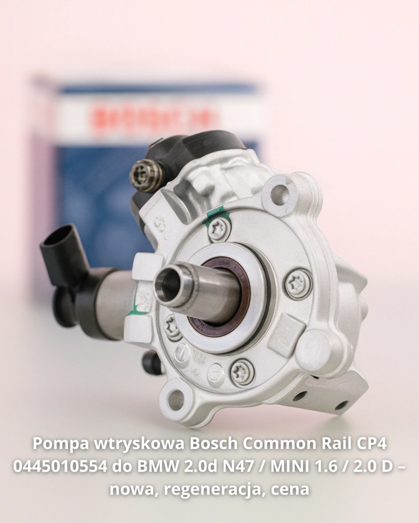 Pompa wtryskowa Bosch Common Rail CP4 0445010554 do BMW 2.0d N47 / MINI 1.6 / 2.0 D Pompa wtryskowa Bosch Common Rail CP4 0445010554 do BMW 2.0d N47 / MINI 1.6 / 2.0 D – nowa, regeneracja, cena