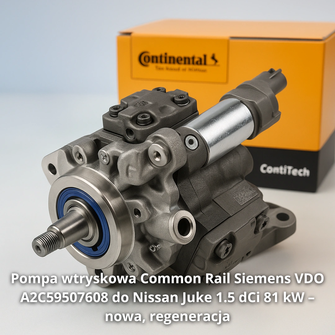 Pompa wtryskowa Common Rail Siemens VDO A2C59507608 do Nissan Juke 1.5 dCi 81 kW – nowa, regeneracja