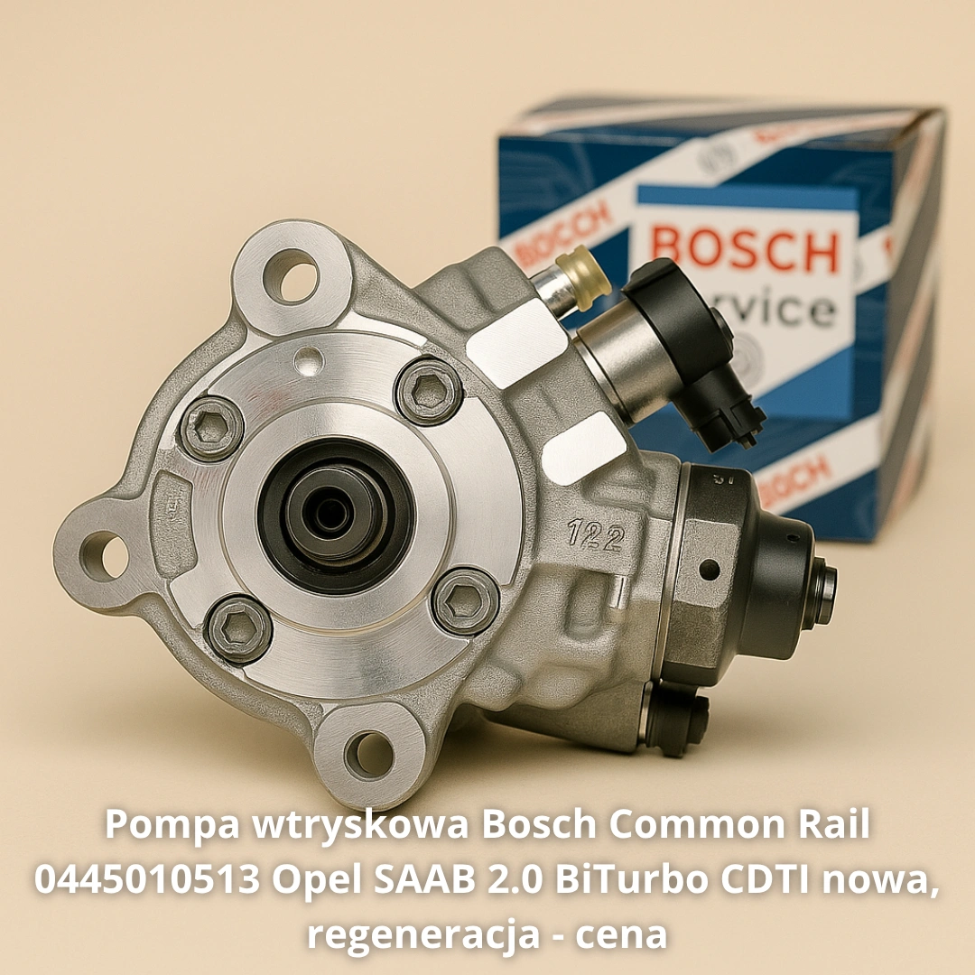 Pompa wtryskowa Bosch Common Rail 0445010513 Opel SAAB 2.0 BiTurbo CDTI Pompa wtryskowa Bosch Common Rail 0445010513 Opel SAAB 2.0 BiTurbo CDTI nowa, regeneracja - cena
