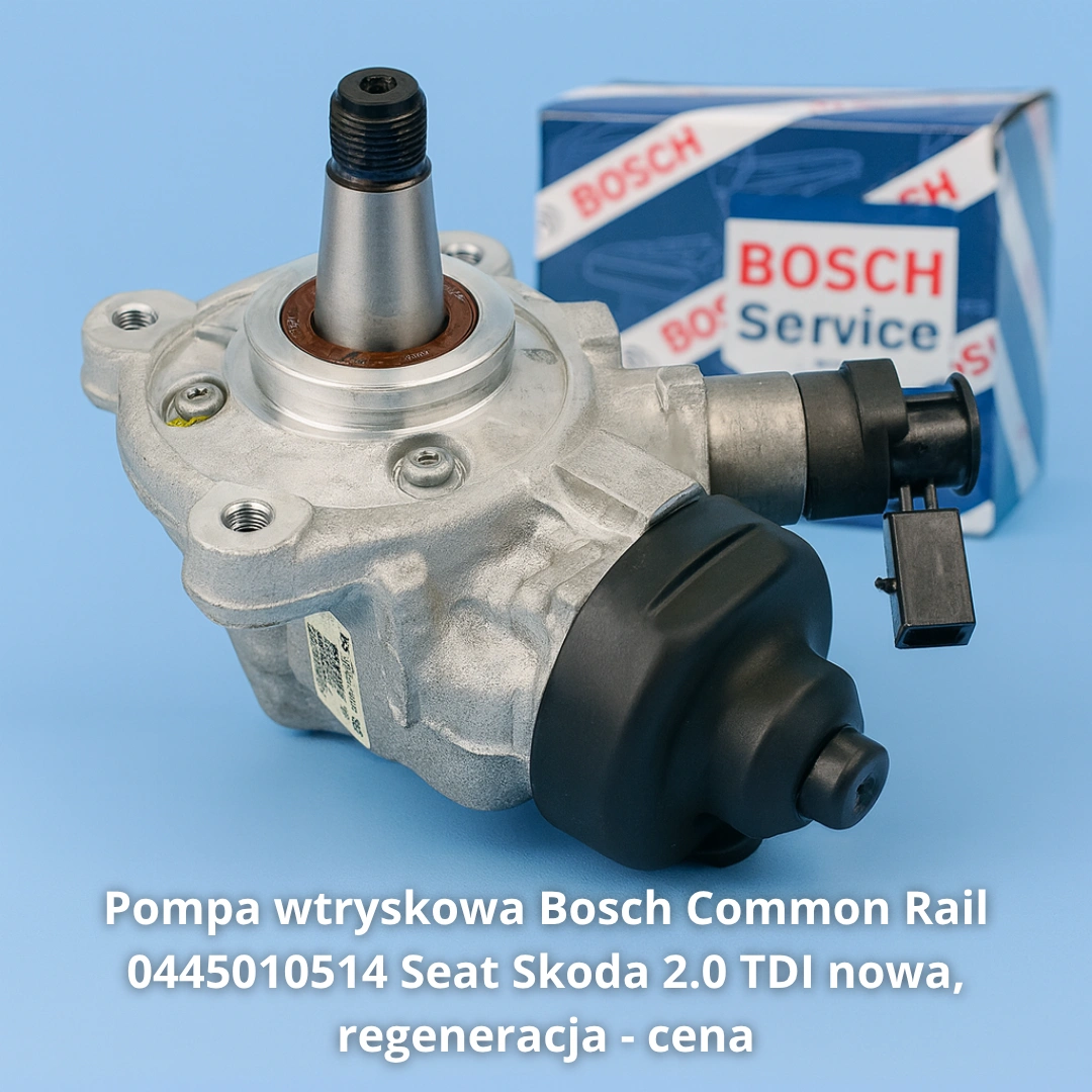 Pompa wtryskowa Bosch Common Rail 0445010514 Seat Skoda 2.0 TDI Pompa wtryskowa Bosch Common Rail 0445010514 Seat Skoda 2.0 TDI nowa, regeneracja - cena