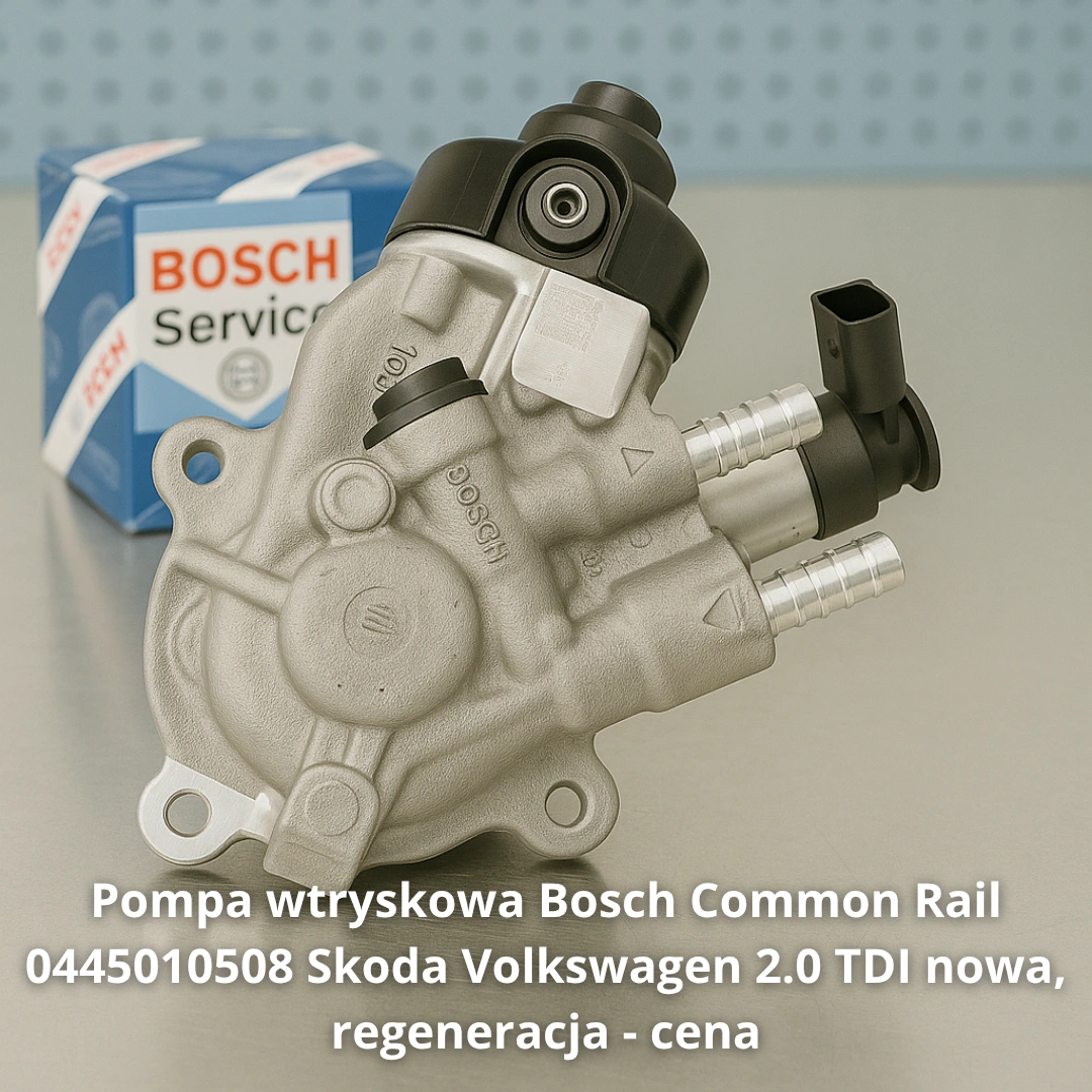 Pompa wtryskowa Bosch Common Rail 0445010508 Skoda Volkswagen 2.0 TDI Pompa wtryskowa Bosch Common Rail 0445010508 Skoda Volkswagen 2.0 TDI nowa, regeneracja - cena