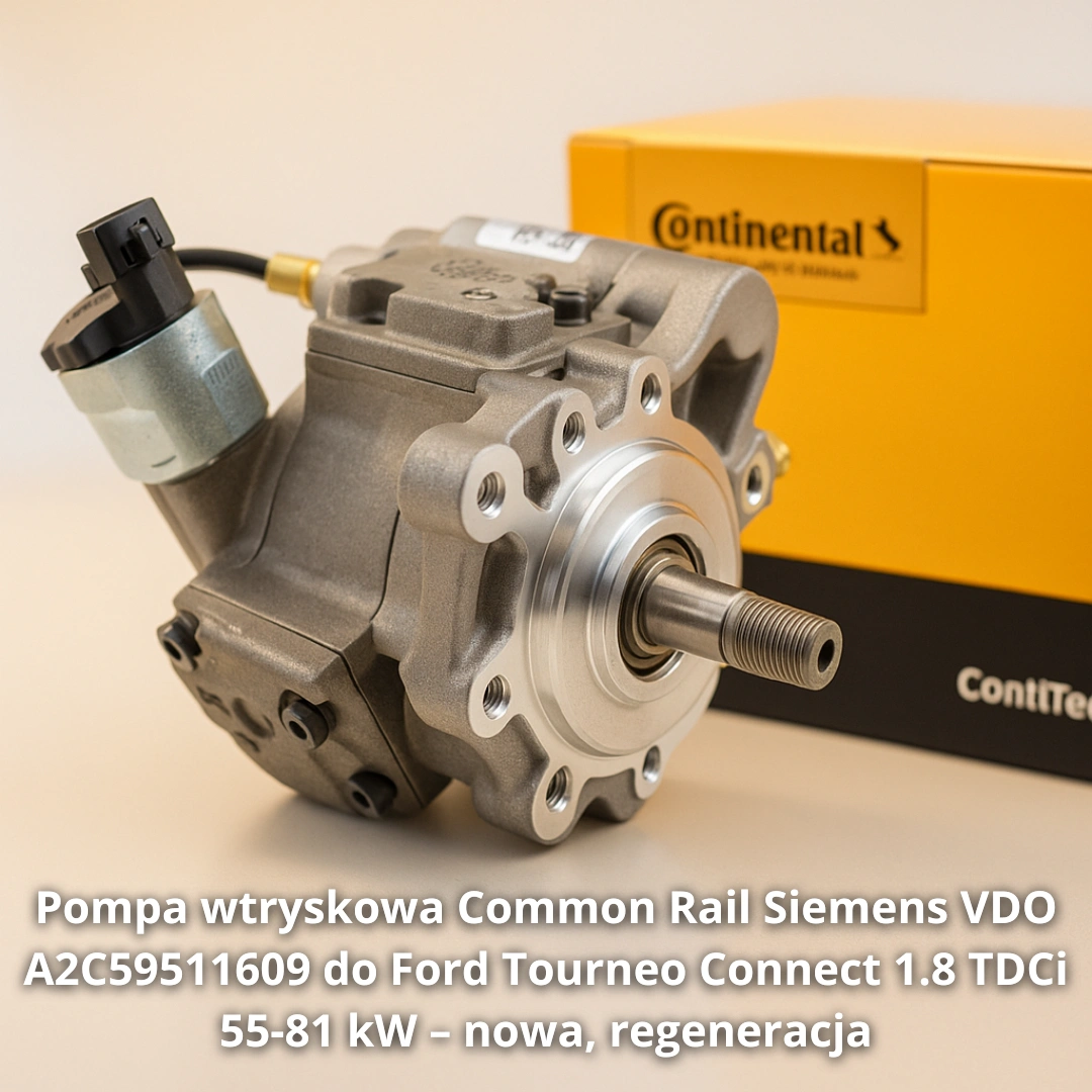 Pompa wtryskowa Common Rail Siemens VDO A2C59511609 do Ford Tourneo Connect 1.8 TDCi 55-81 kW – nowa, regeneracja