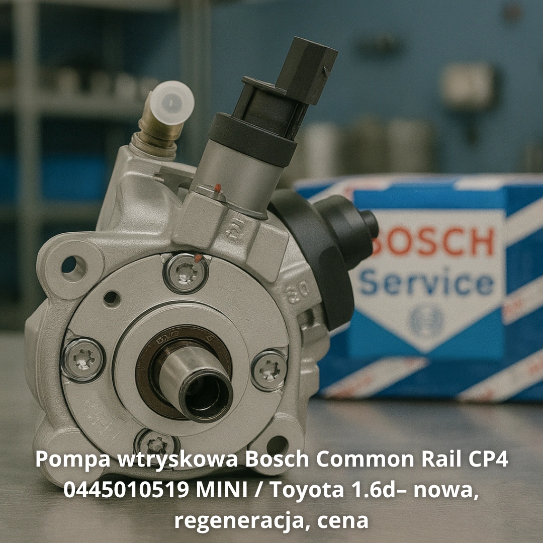 Pompa wtryskowa Bosch Common Rail CP4 0445010519 MINI / Toyota 1.6d – nowa, regeneracja, cena 