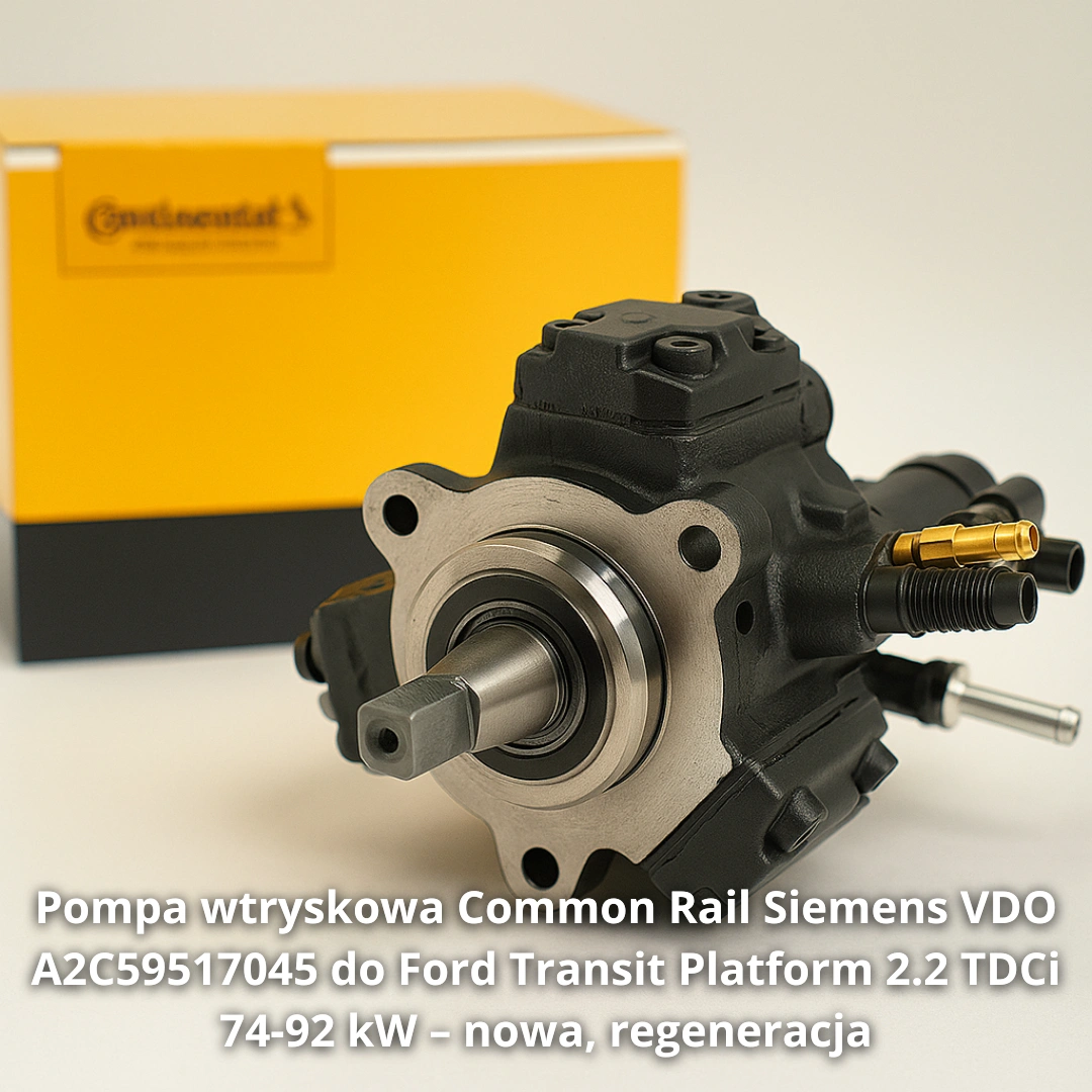 Pompa wtryskowa Common Rail Siemens VDO A2C59517045 do Ford Transit Platform 2.2 TDCi 74-92 kW – nowa, regeneracja